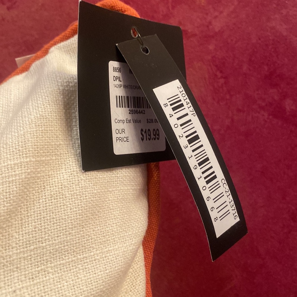 Long new Pumpkins decorative pillow with tag - Picture 2 of 8